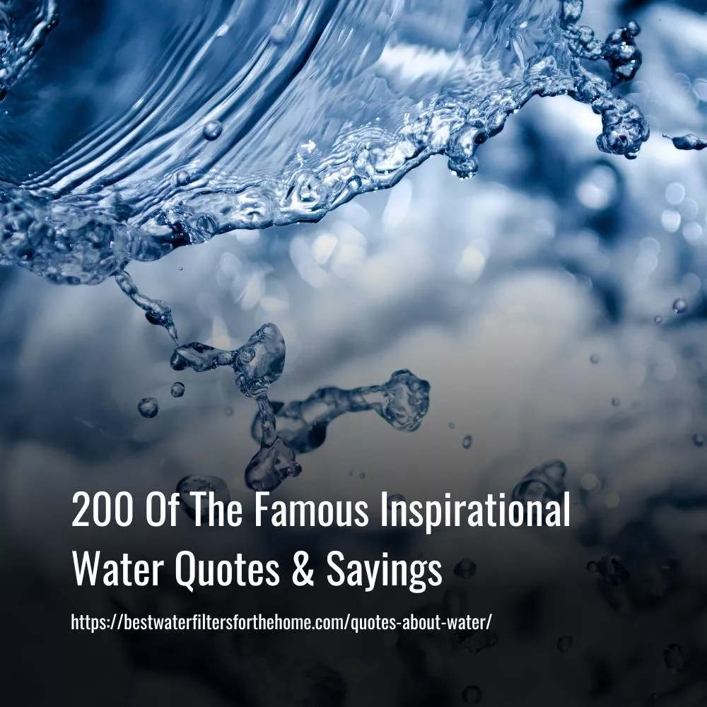 Famous Inspirational Water Quotes & Sayings