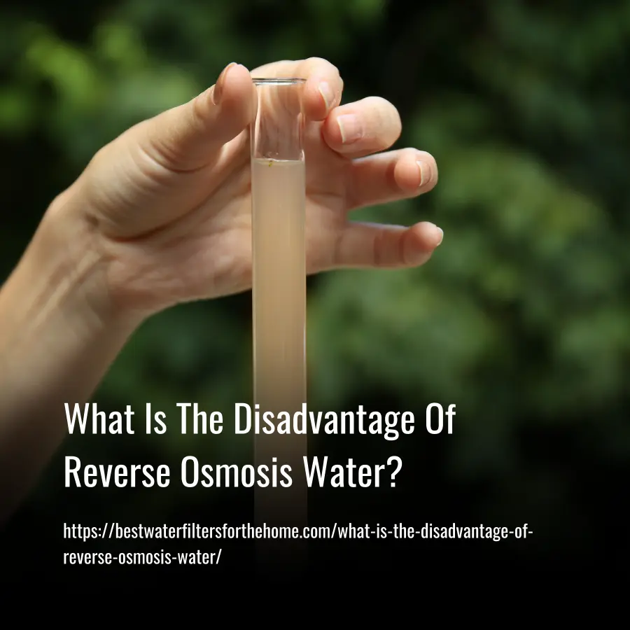 What Is The Disadvantage Of Reverse Osmosis Water