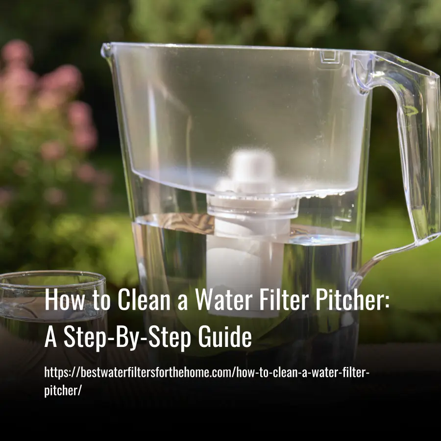 how to clean a water filter pitcher